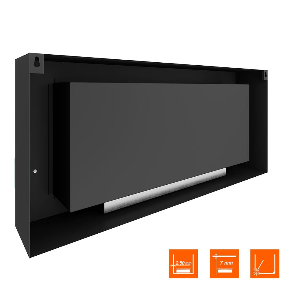 Биокамин SteelHeat WALL LONG 1200 черный 