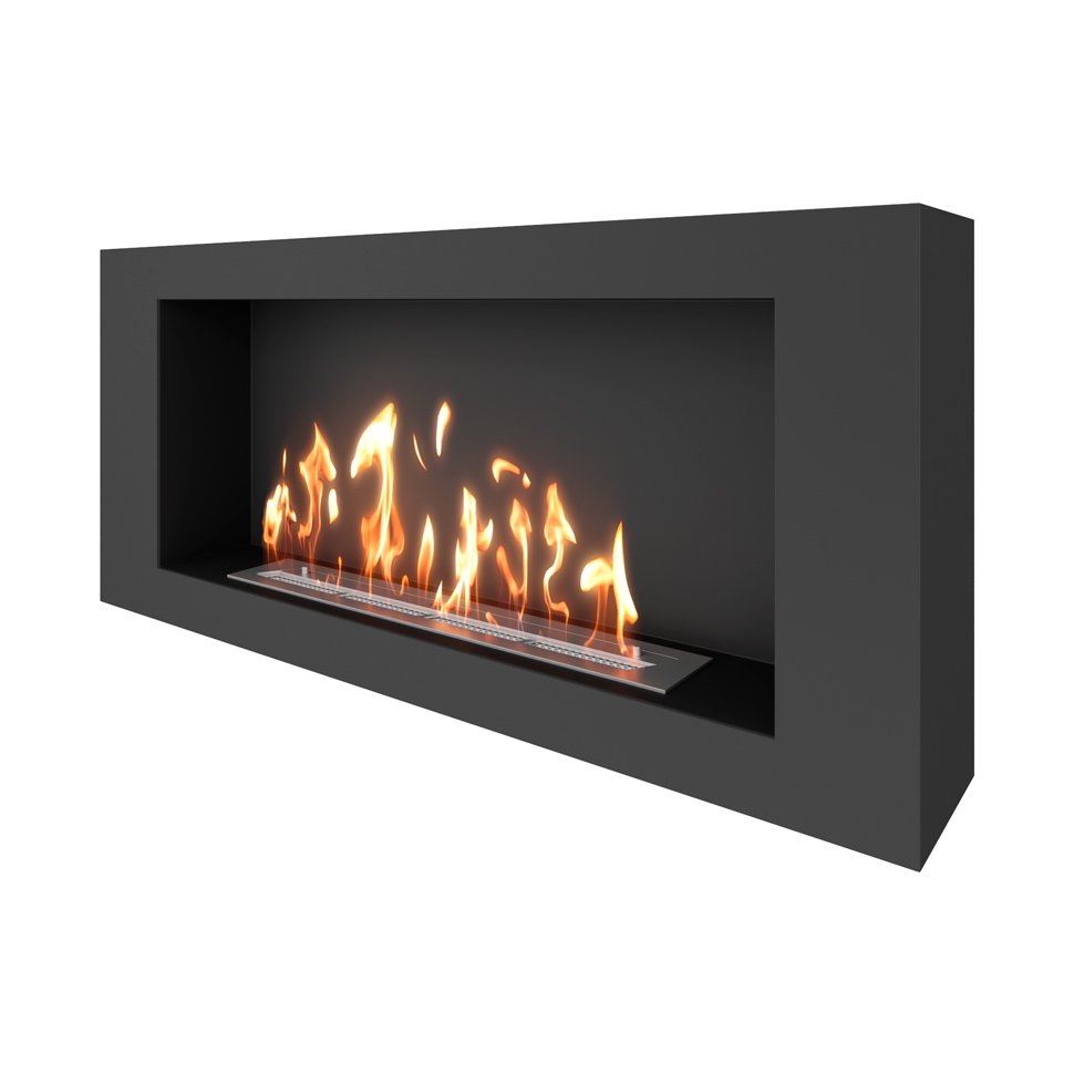 Биокамин SteelHeat WALL LONG 1200 черный 