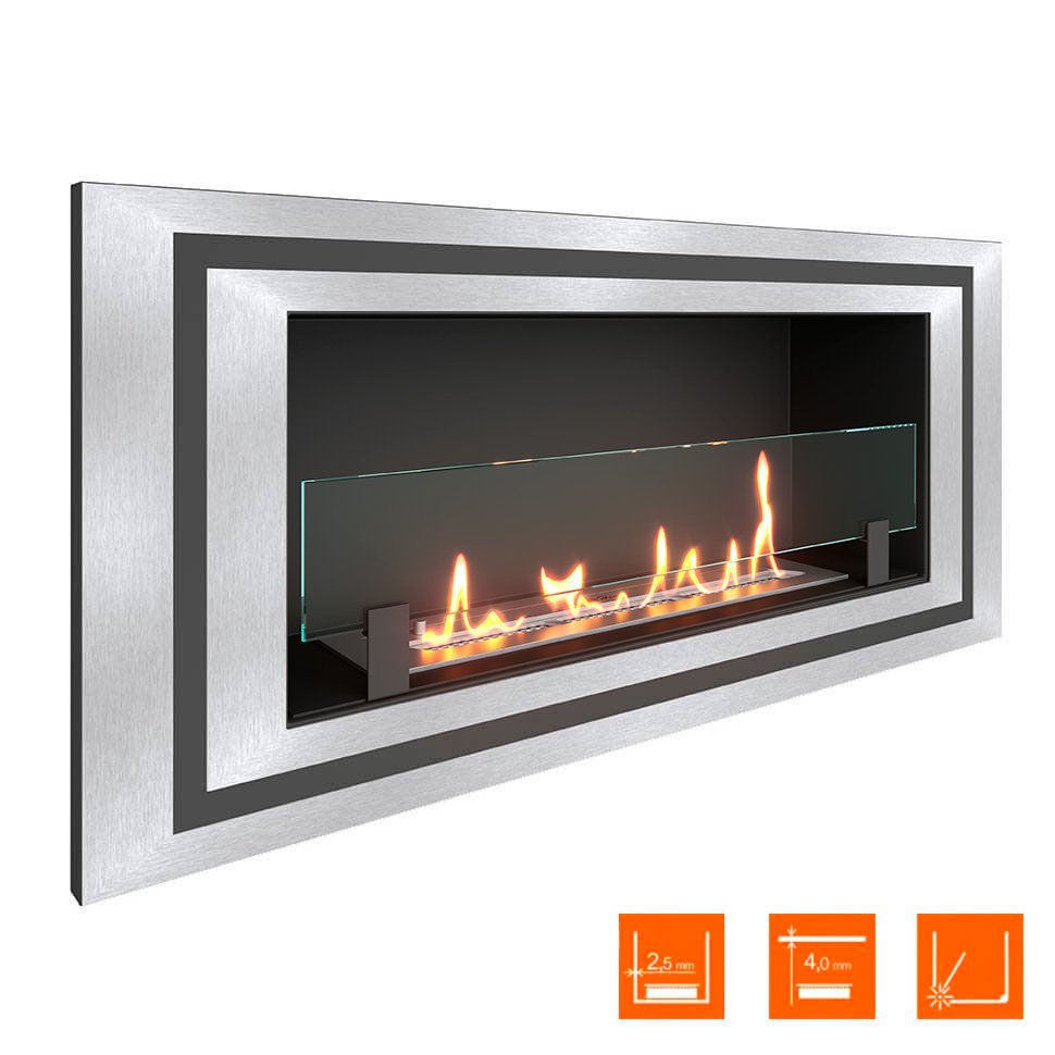 Биокамин встраиваемый SteelHeat LONG-D 900 Small 