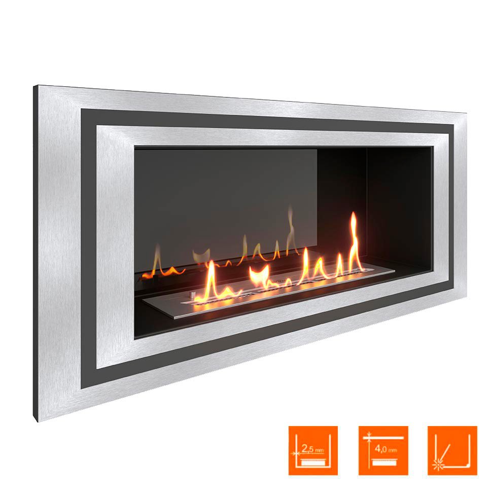 Биокамин встраиваемый SteelHeat LONG-D 900 Small 