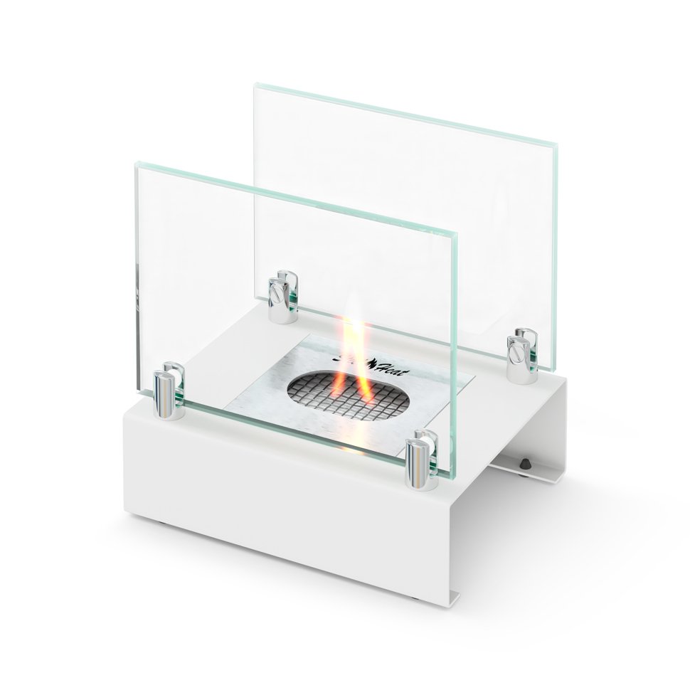 Настольный биокамин SteelHeat ALBA белый 