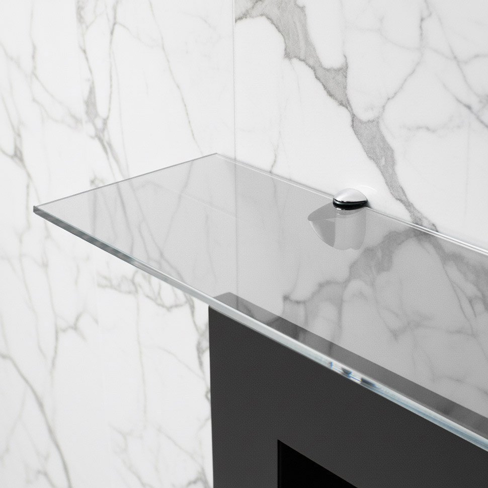 Стеклянная полка для биокамина Opti white 1500 