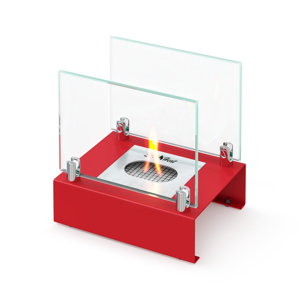 Настольный биокамин SteelHeat ALBA красный 