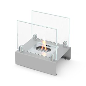 Настольный биокамин SteelHeat ALBA серый