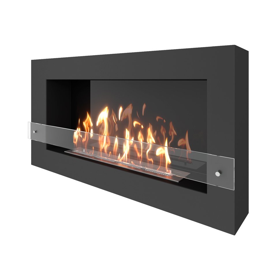 Биокамин SteelHeat WALL GRAND 1200 черный 