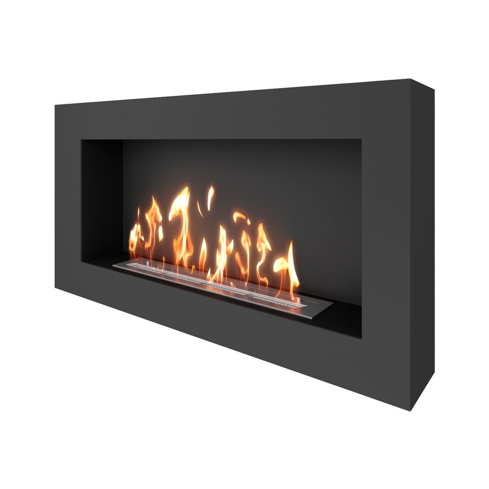 Биокамин SteelHeat WALL GRAND 1200 черный 
