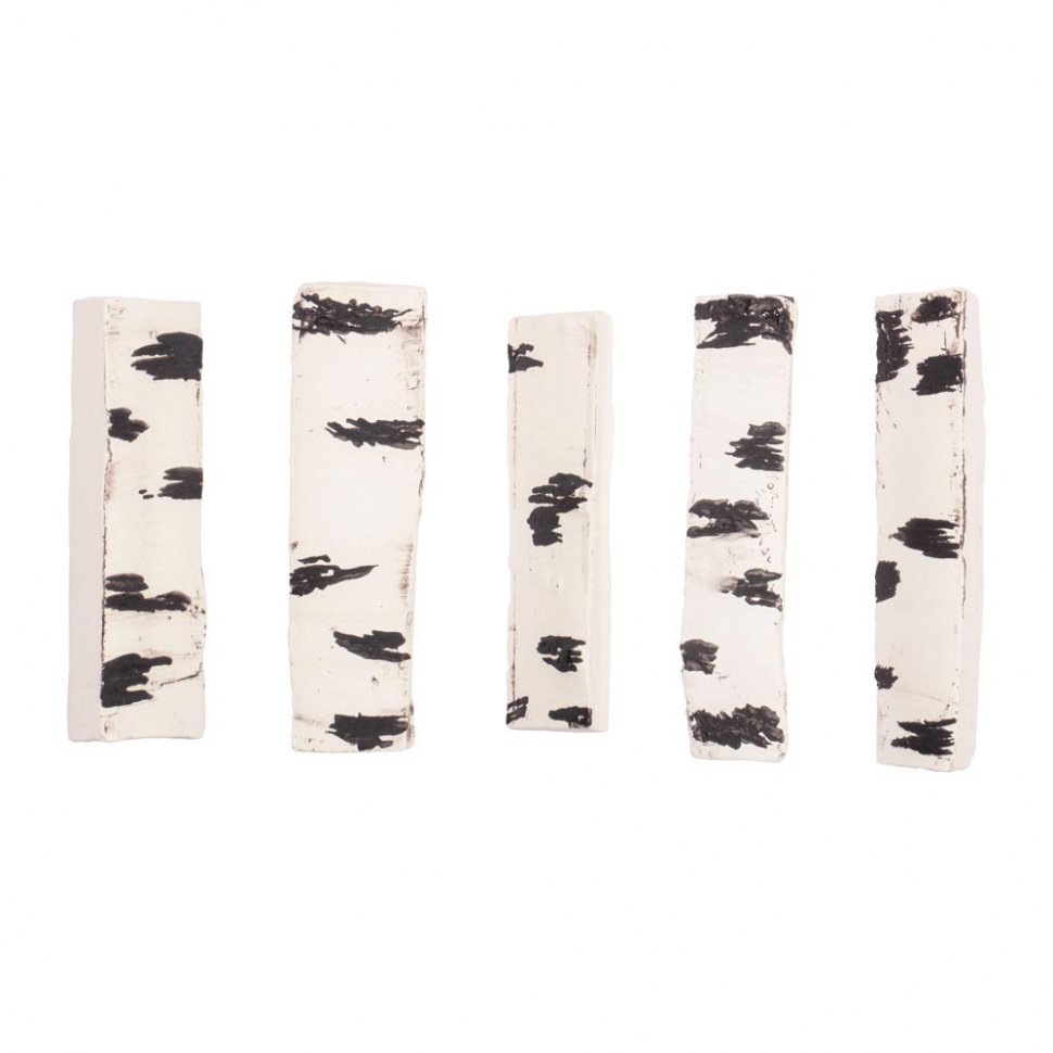 Керамические дрова для биокамина SteelHeat березовые четверики 5 шт 