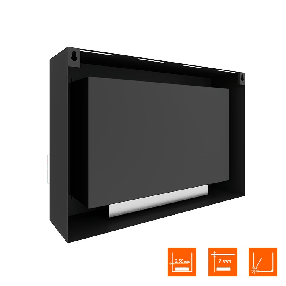 Биокамин SteelHeat WALL ONE 800 черный 