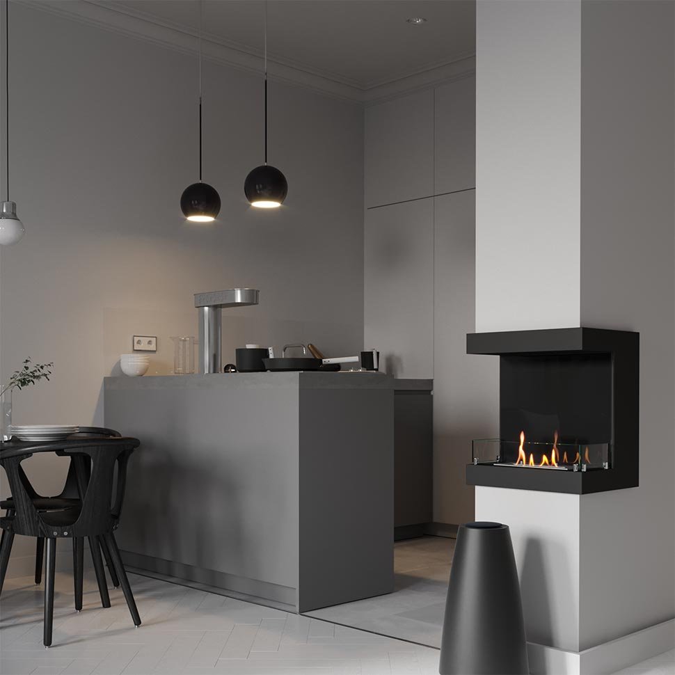 Биокамин фронтальный SteelHeat LONG 500 