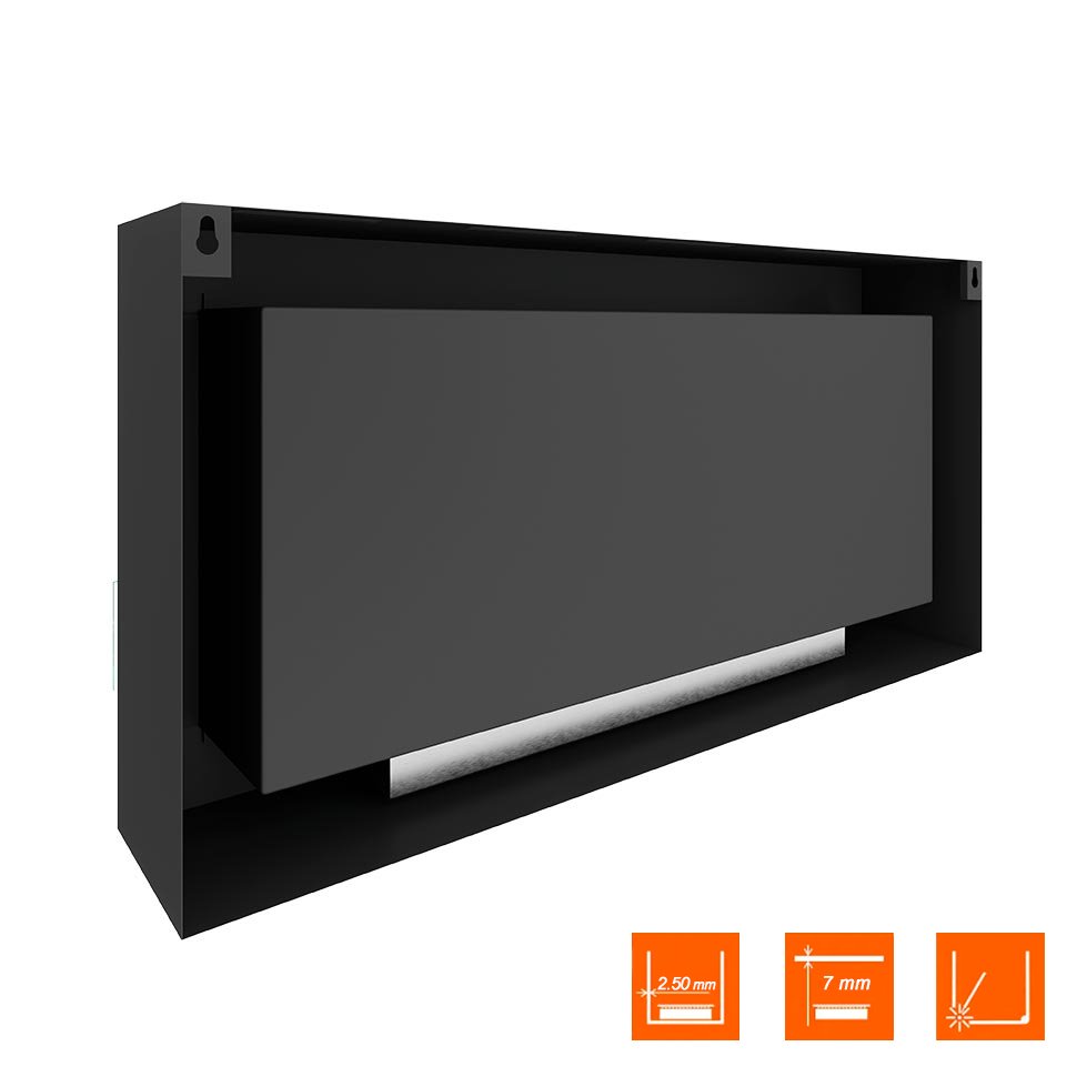 Биокамин SteelHeat WALL ONE 1100 черный 