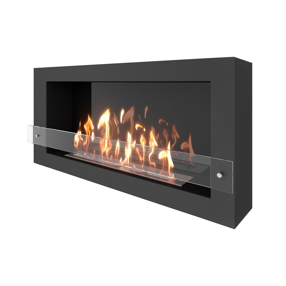 Биокамин SteelHeat WALL ONE 1100 черный 