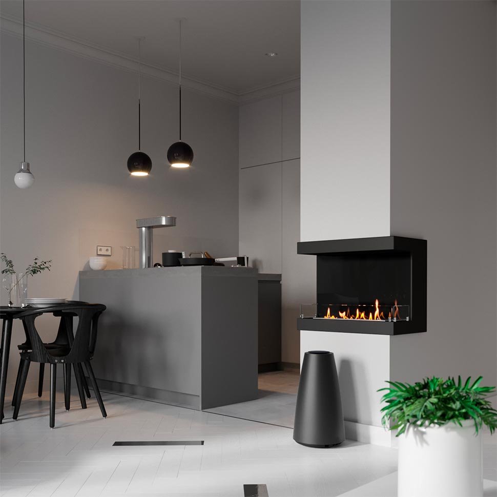 Биокамин фронтальный SteelHeat LONG 700 