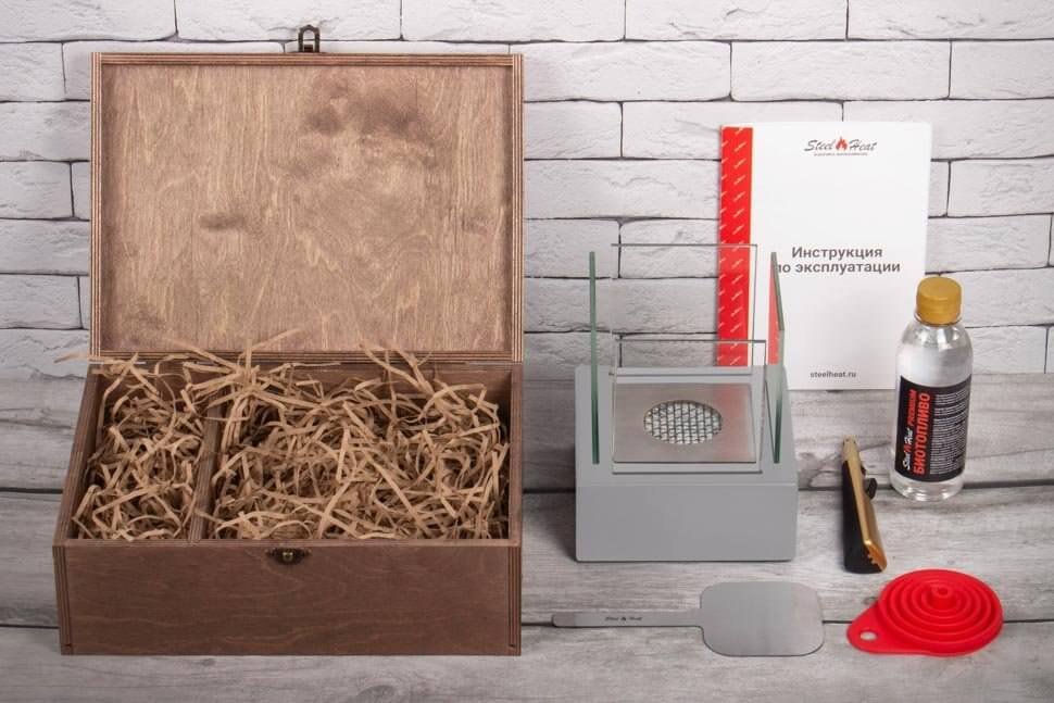Подарочный набор SteelHeat PREMIUM BOX GLORIA серая + деревянная коробка + стартовый комплект 