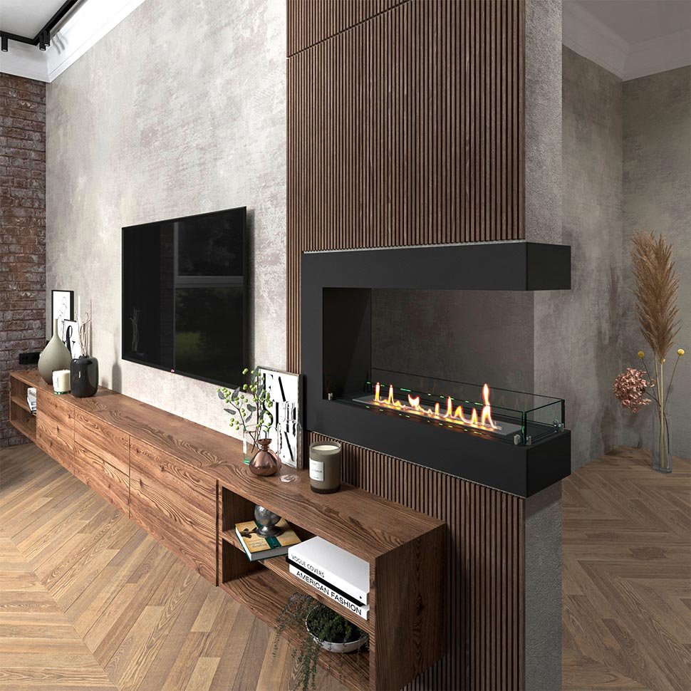 Биокамин торцевой SteelHeat GRAND 900 