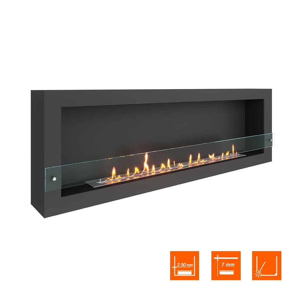 Биокамин SteelHeat WALL ONE 1700 черный 