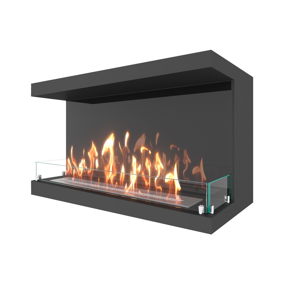 Биокамин фронтальный SteelHeat LONG 1000 