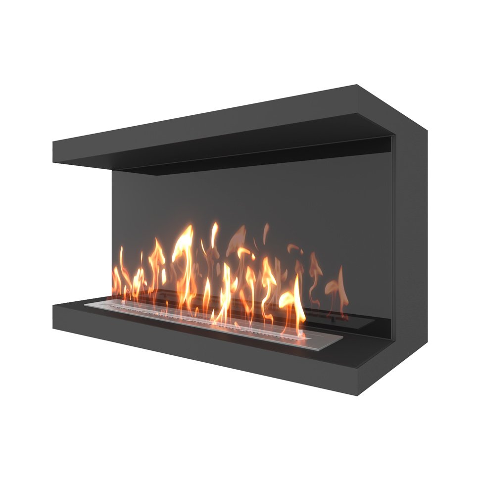 Биокамин фронтальный SteelHeat LONG 1000 