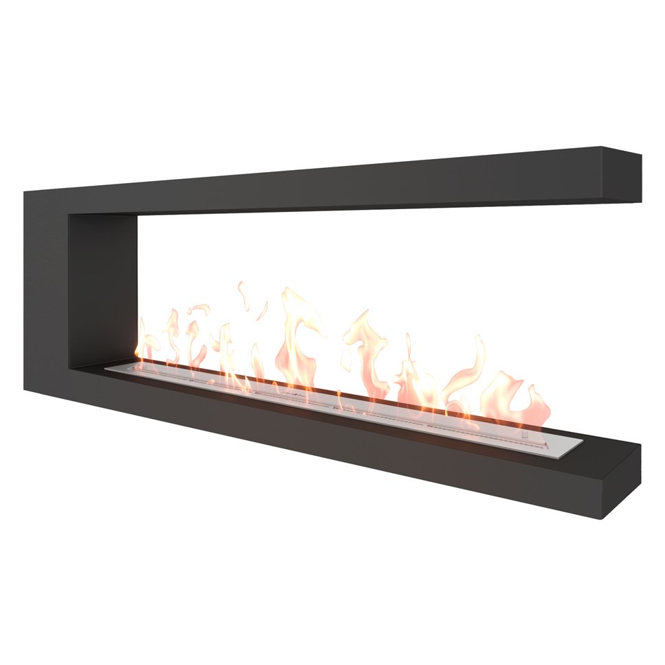 Биокамин торцевой SteelHeat LONG 1500 