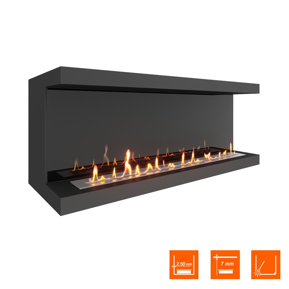 Биокамин фронтальный SteelHeat LONG 1300 