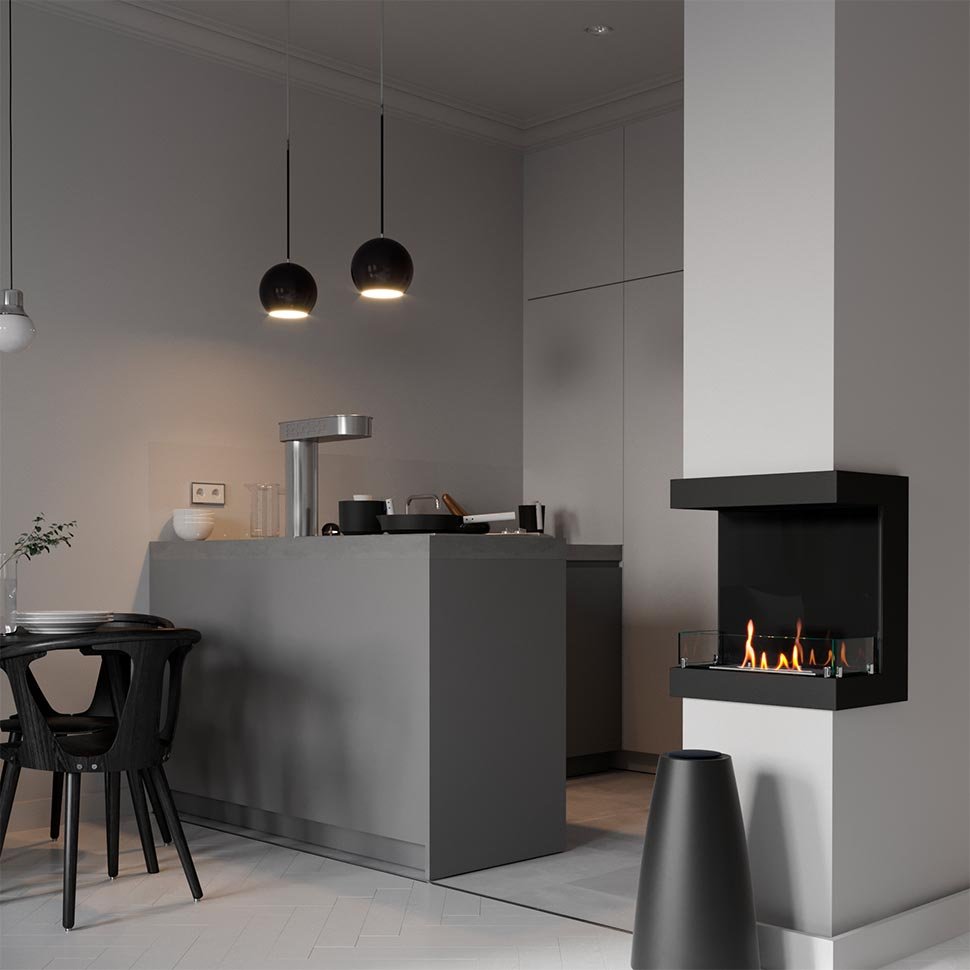 Биокамин фронтальный SteelHeat ONE 500 