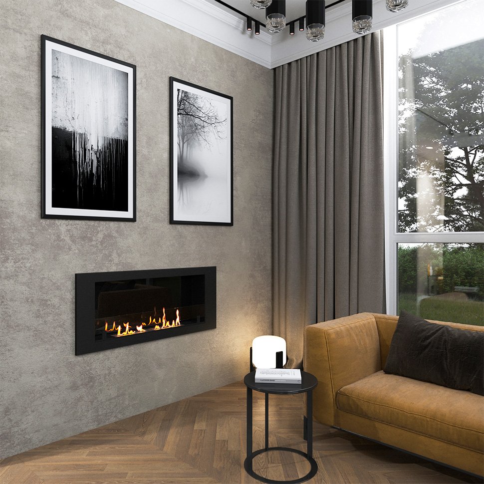 Биокамин встраиваемый SteelHeat LONG 1200 LITE 