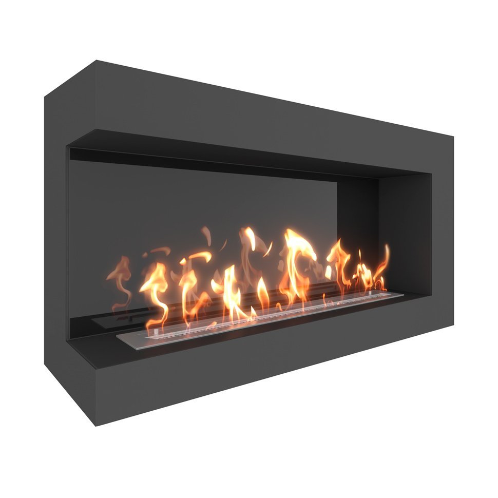 Биокамин угловой SteelHeat GRAND 1200 левый 