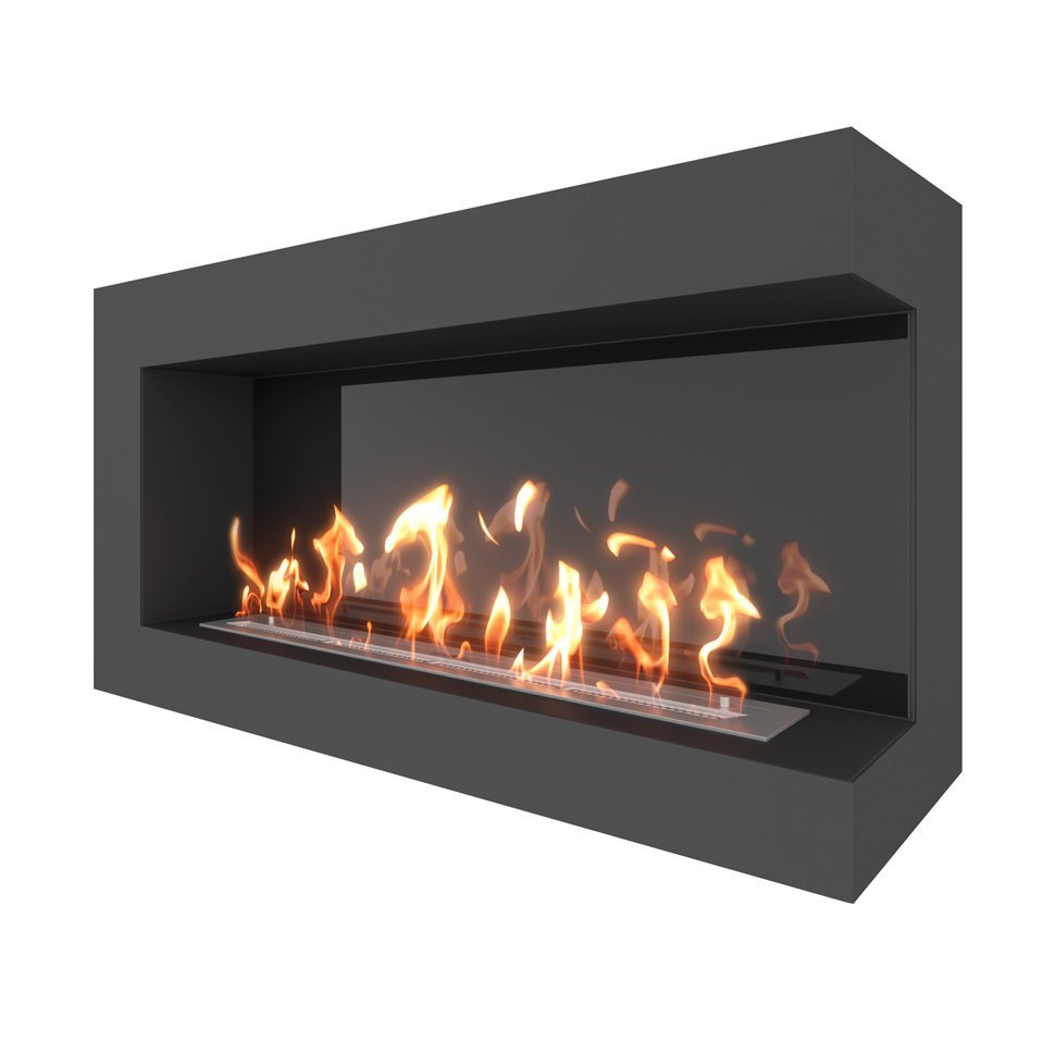 Биокамин угловой SteelHeat GRAND 1200 правый 