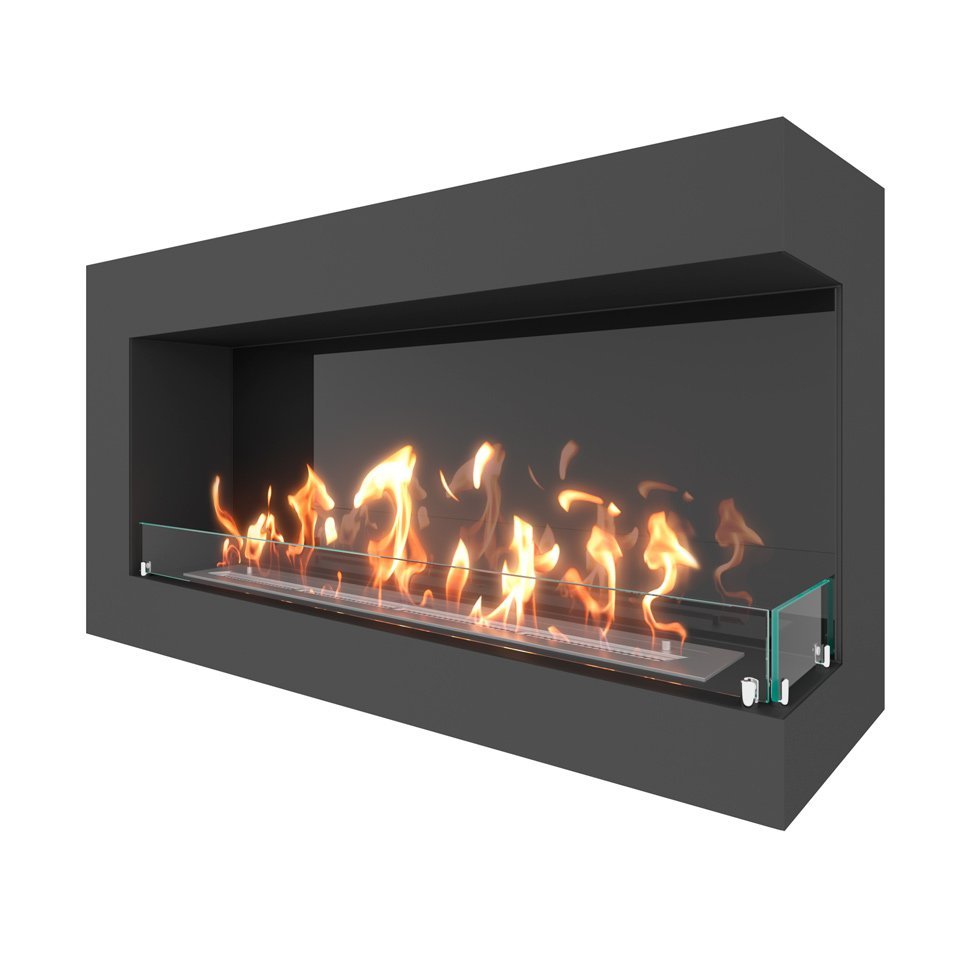 Биокамин угловой SteelHeat GRAND 1200 правый 