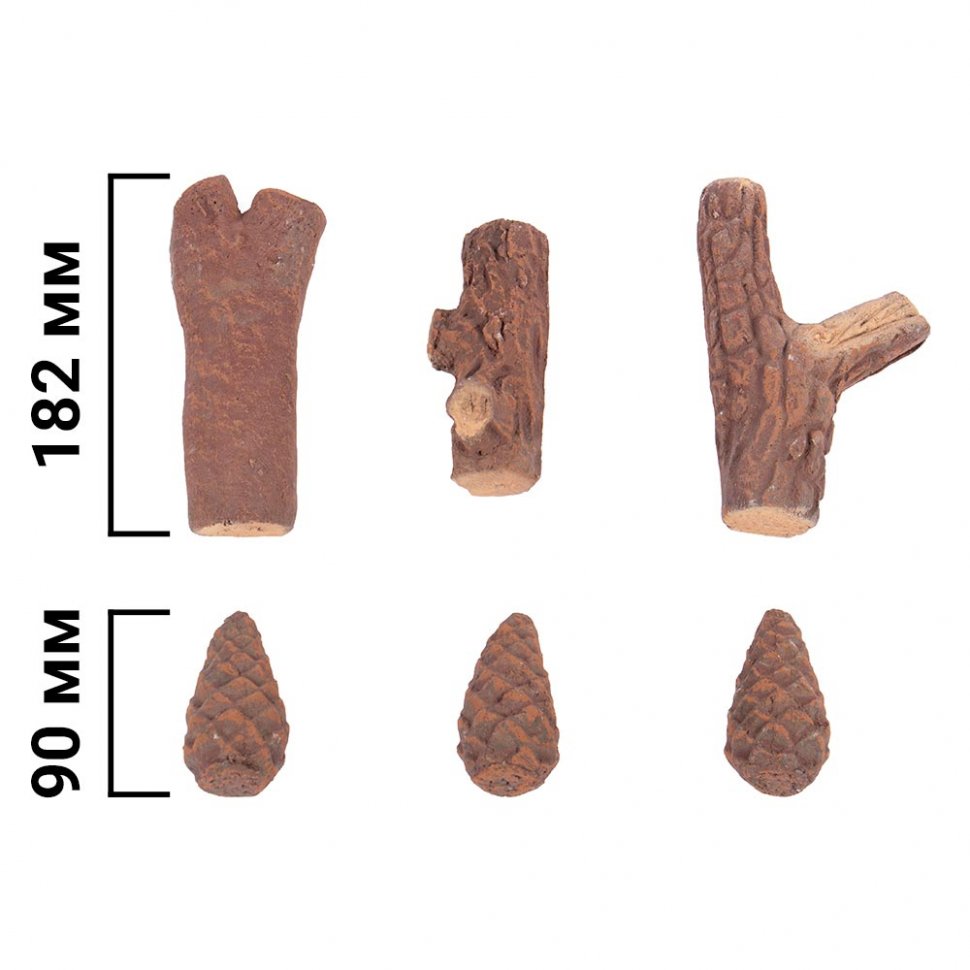 Керамические дрова SteelHeat Сосновые ветки (6 шт) 