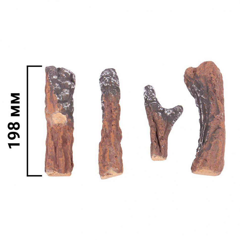 Керамические дрова SteelHeat Сосновые ветки обугленные (4 шт) 