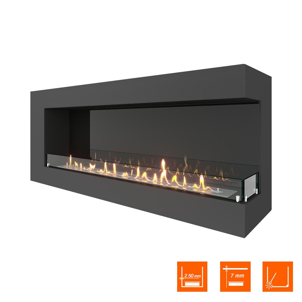 Биокамин угловой SteelHeat GRAND 1500 правый 