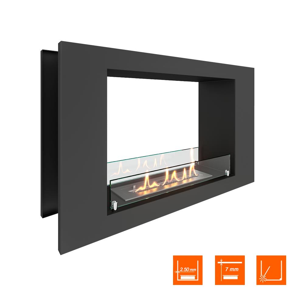 Биокамин сквозной SteelHeat LONG 800 