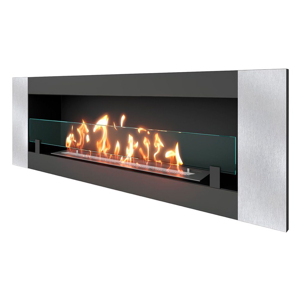 Биокамин встраиваемый SteelHeat LONG-V 1200 Small 