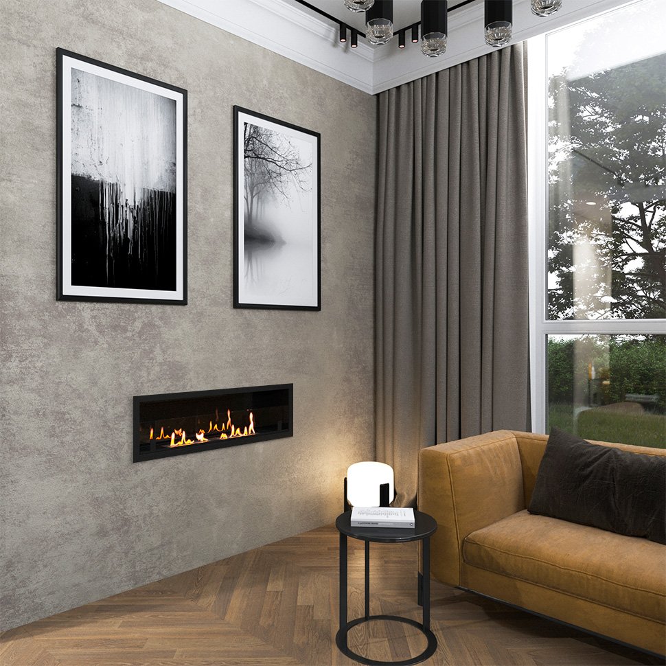 Биокамин встраиваемый SteelHeat LEADER 1000 LITE Small 