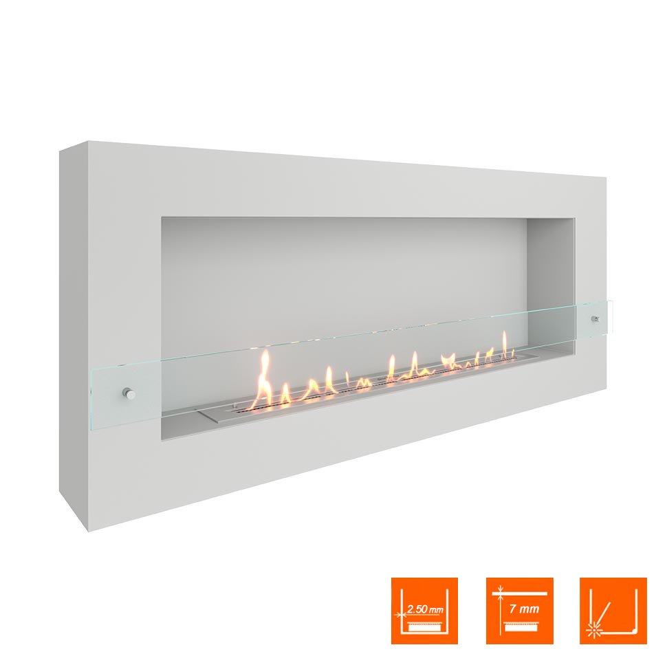 Биокамин SteelHeat WALL GRAND 1500 белый 