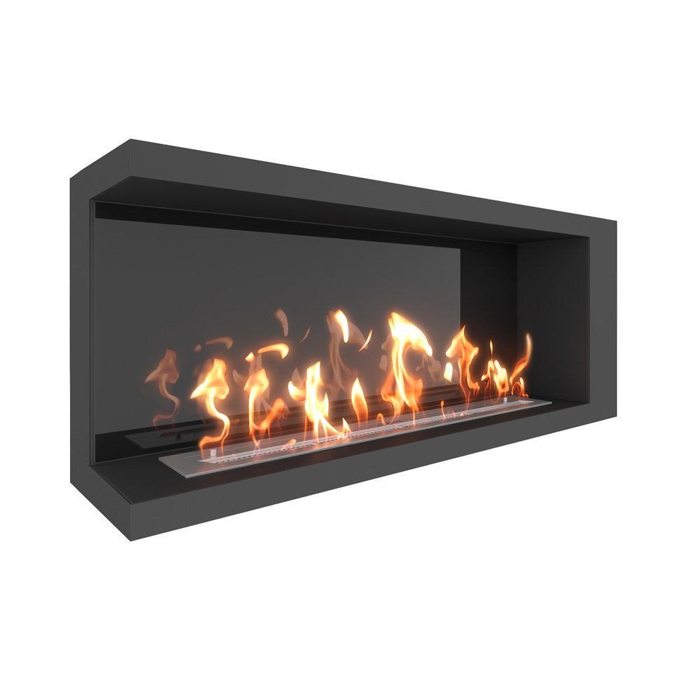 Биокамин угловой SteelHeat LONG 1200 левый 