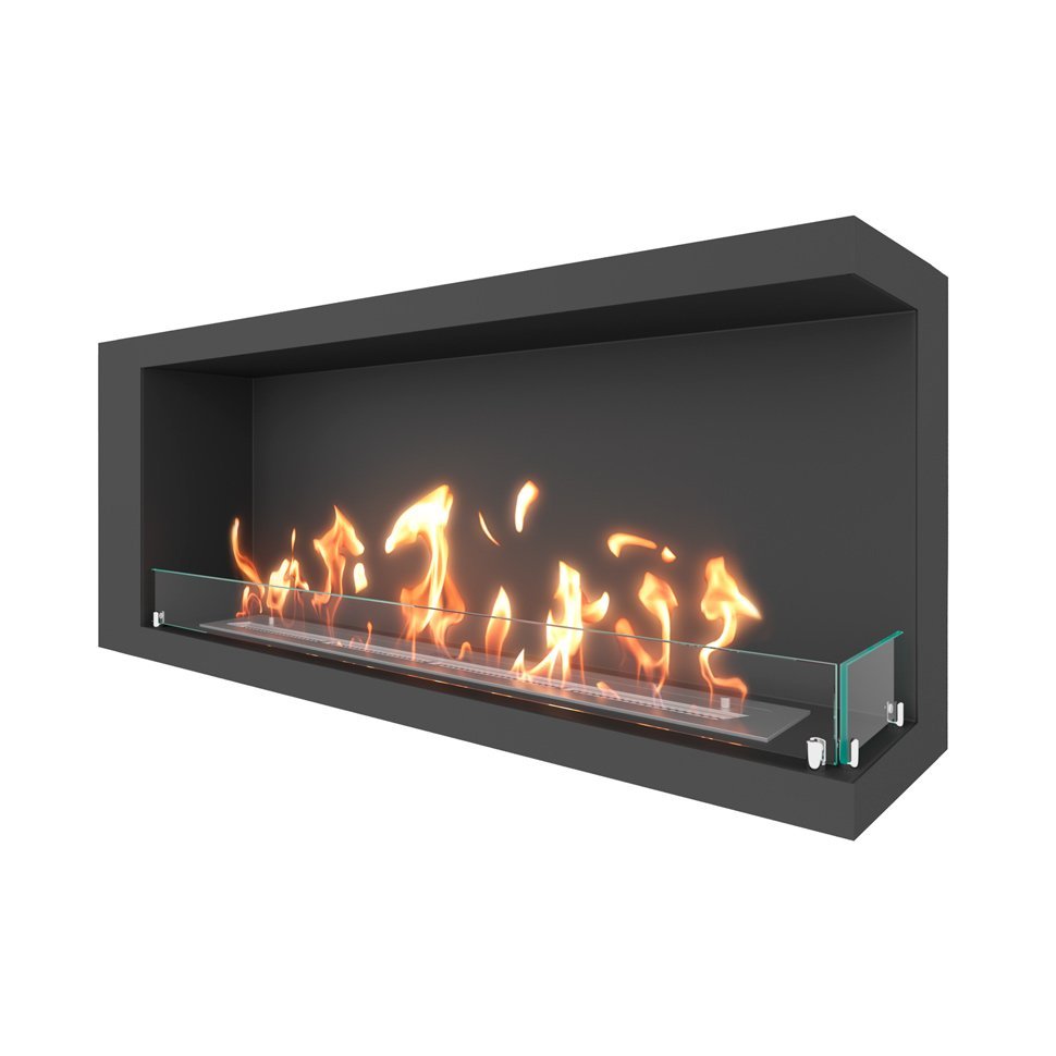 Биокамин угловой SteelHeat LONG 1200 правый 