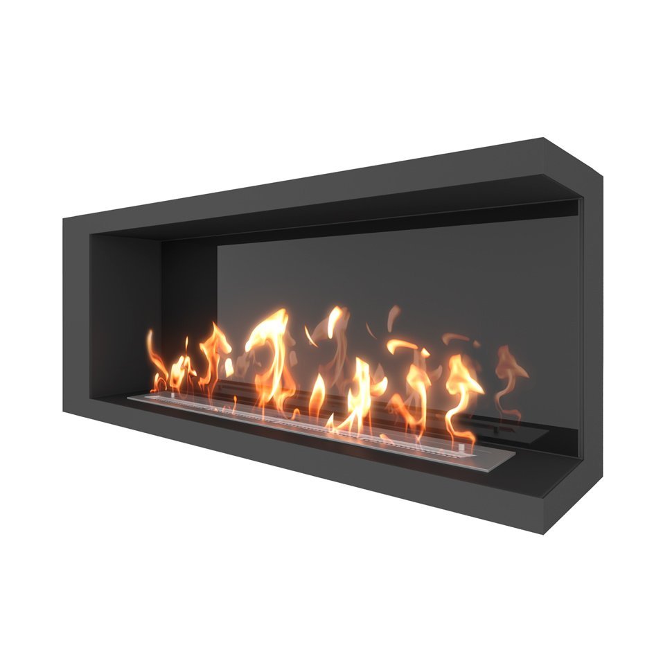 Биокамин угловой SteelHeat LONG 1200 правый 