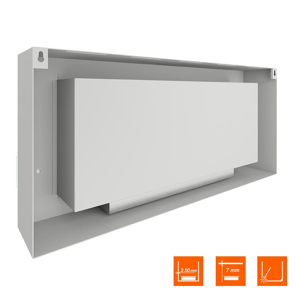 Биокамин SteelHeat WALL LONG 1200 белый 