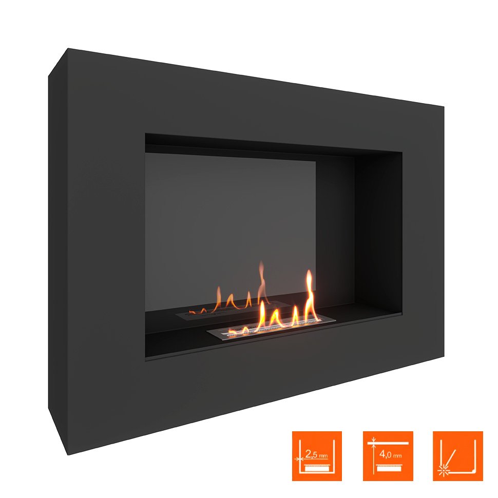 Биокамин SteelHeat WALL GRAND 900 LITE черный 