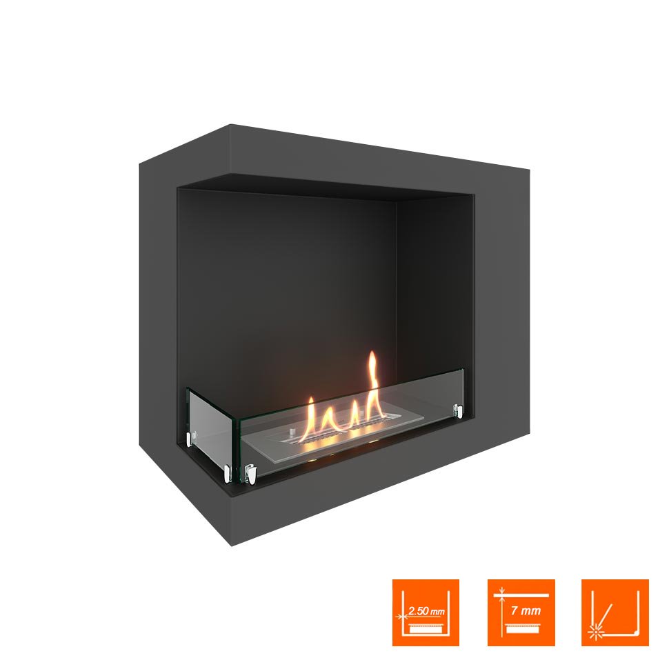 Биокамин угловой SteelHeat LONG 600 левый 