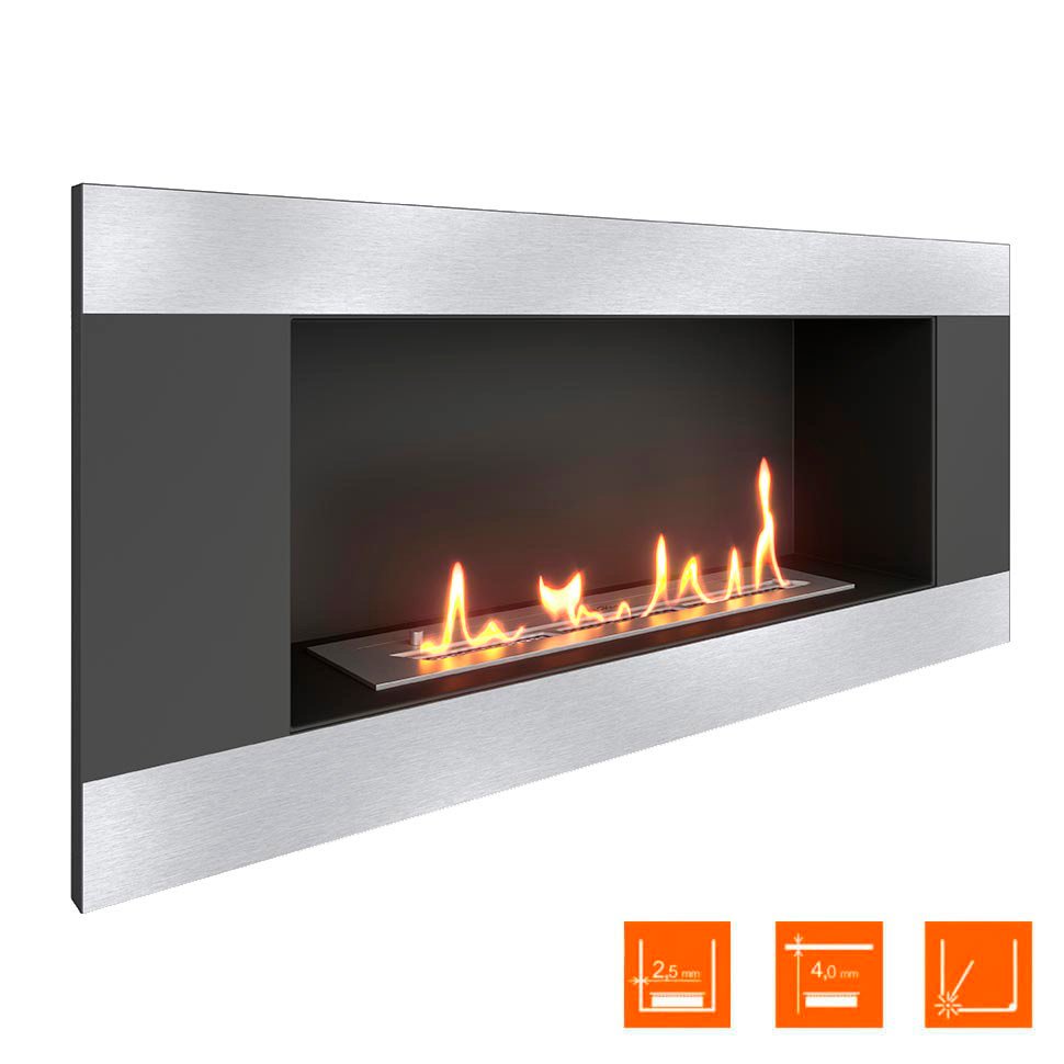 Биокамин встраиваемый SteelHeat LONG-H 900 Small 