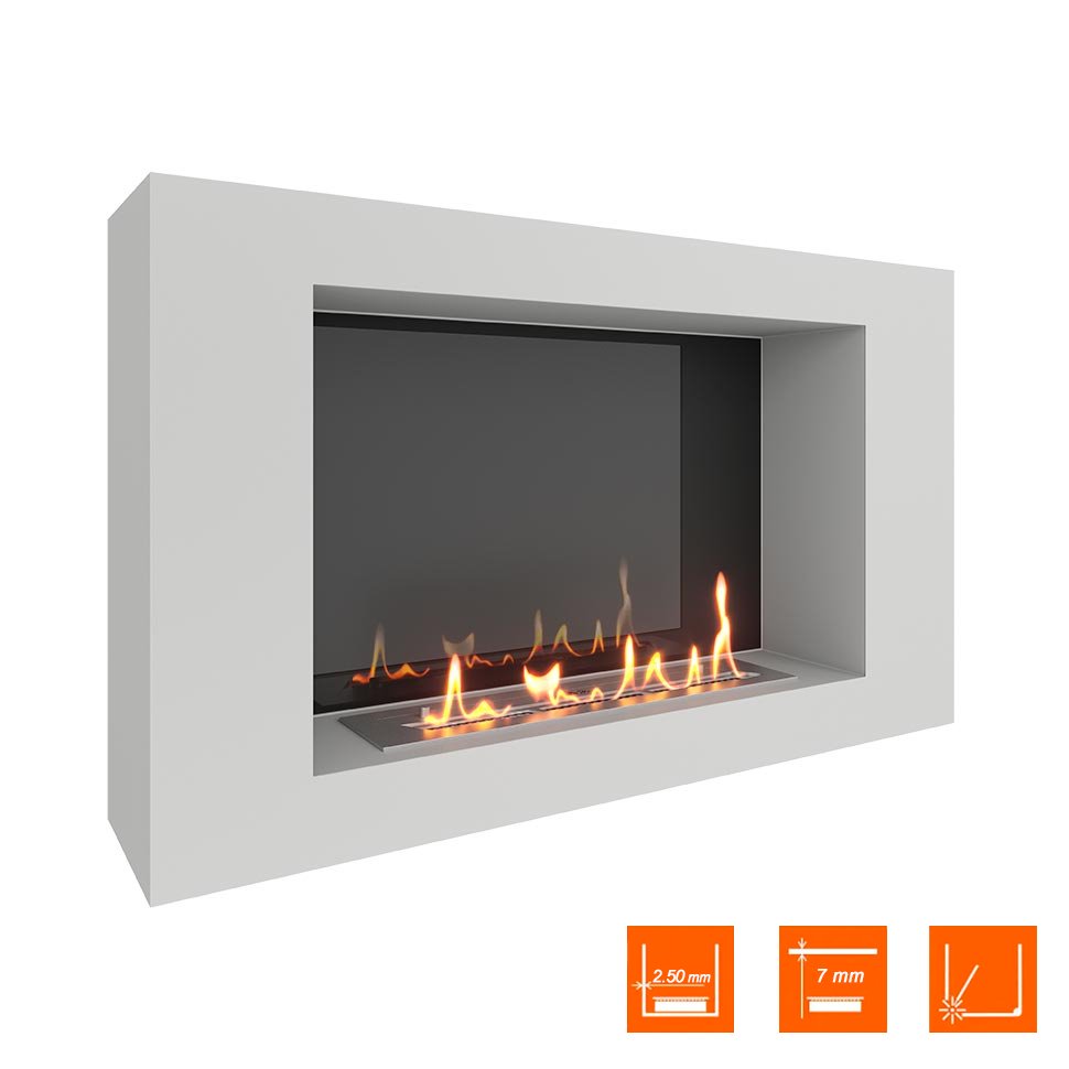 Биокамин SteelHeat WALL LONG 900 белый 