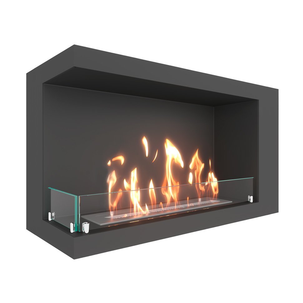 Биокамин угловой SteelHeat LONG 900 левый 