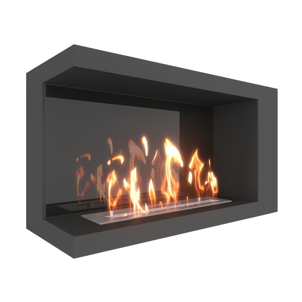 Биокамин угловой SteelHeat LONG 900 левый 