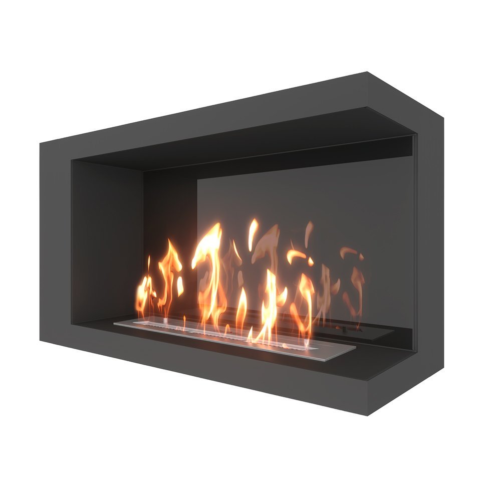 Биокамин угловой SteelHeat LONG 900 правый 