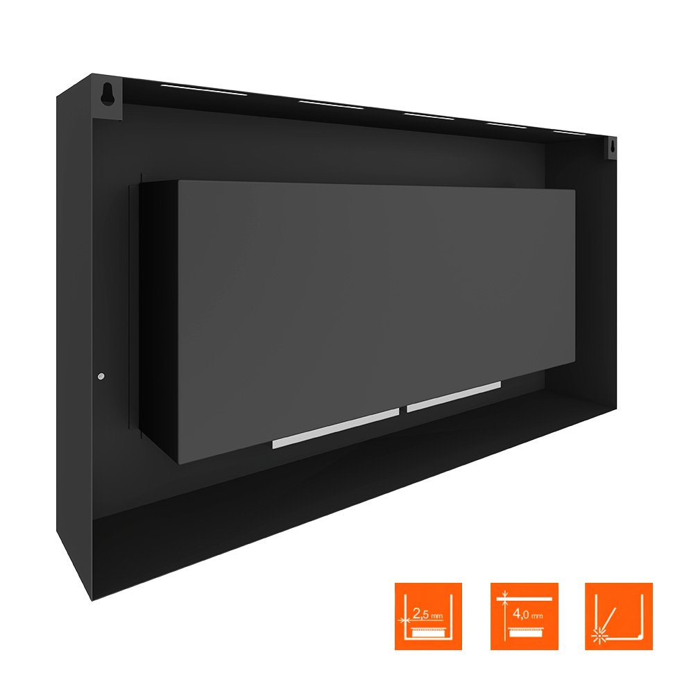 Биокамин SteelHeat WALL GRAND 1200 LITE черный 