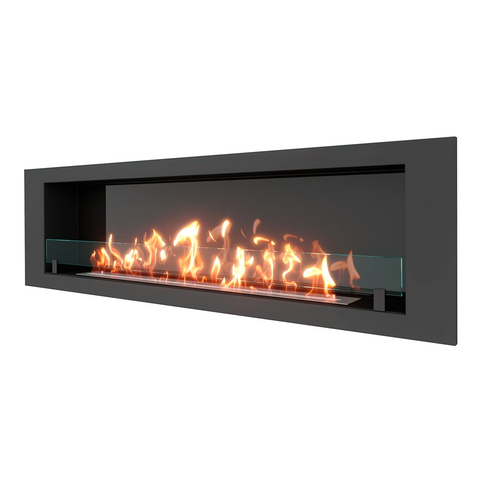 Биокамин встраиваемый SteelHeat LONG 1800 