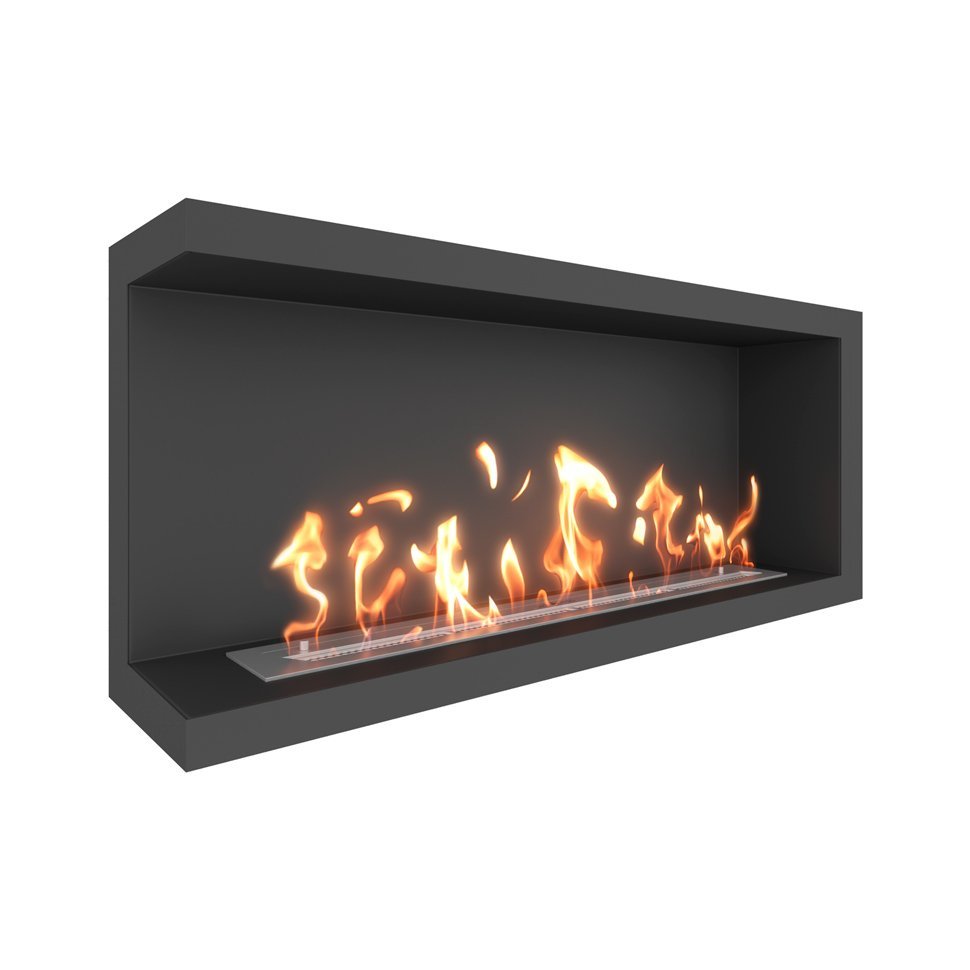 Биокамин угловой SteelHeat ONE 1200 левый 