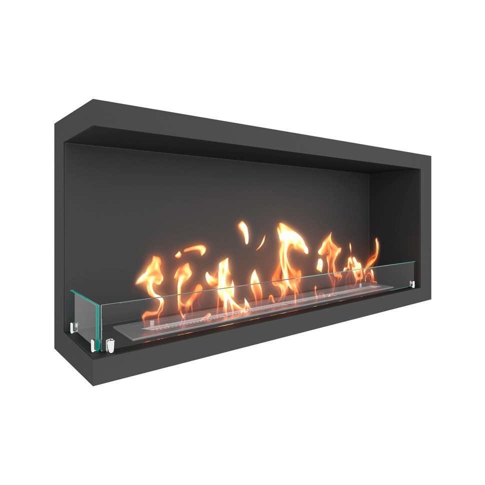 Биокамин угловой SteelHeat ONE 1200 левый 